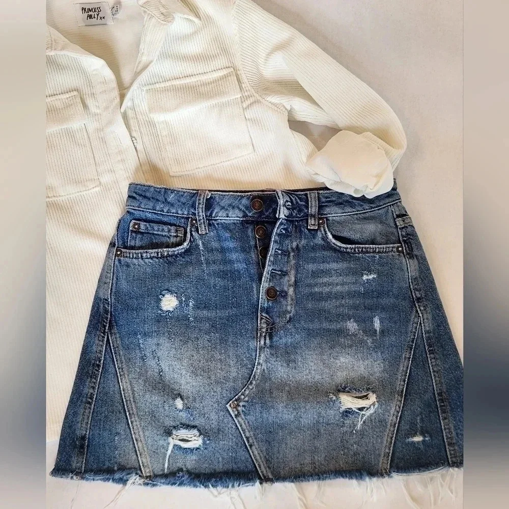 || WE THE FREE || denim mini skirt